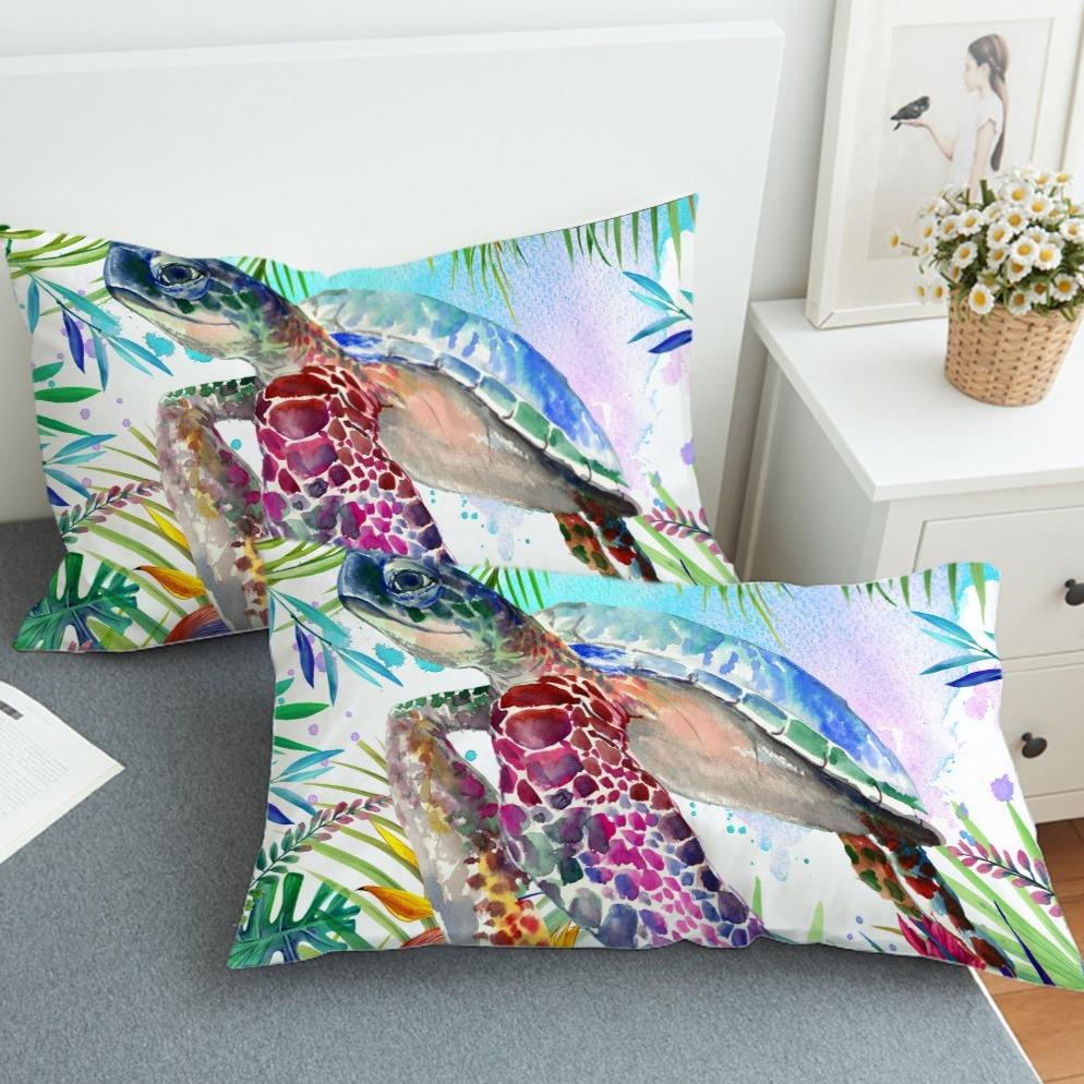 Tropical Sea Turtle Pillow Sham