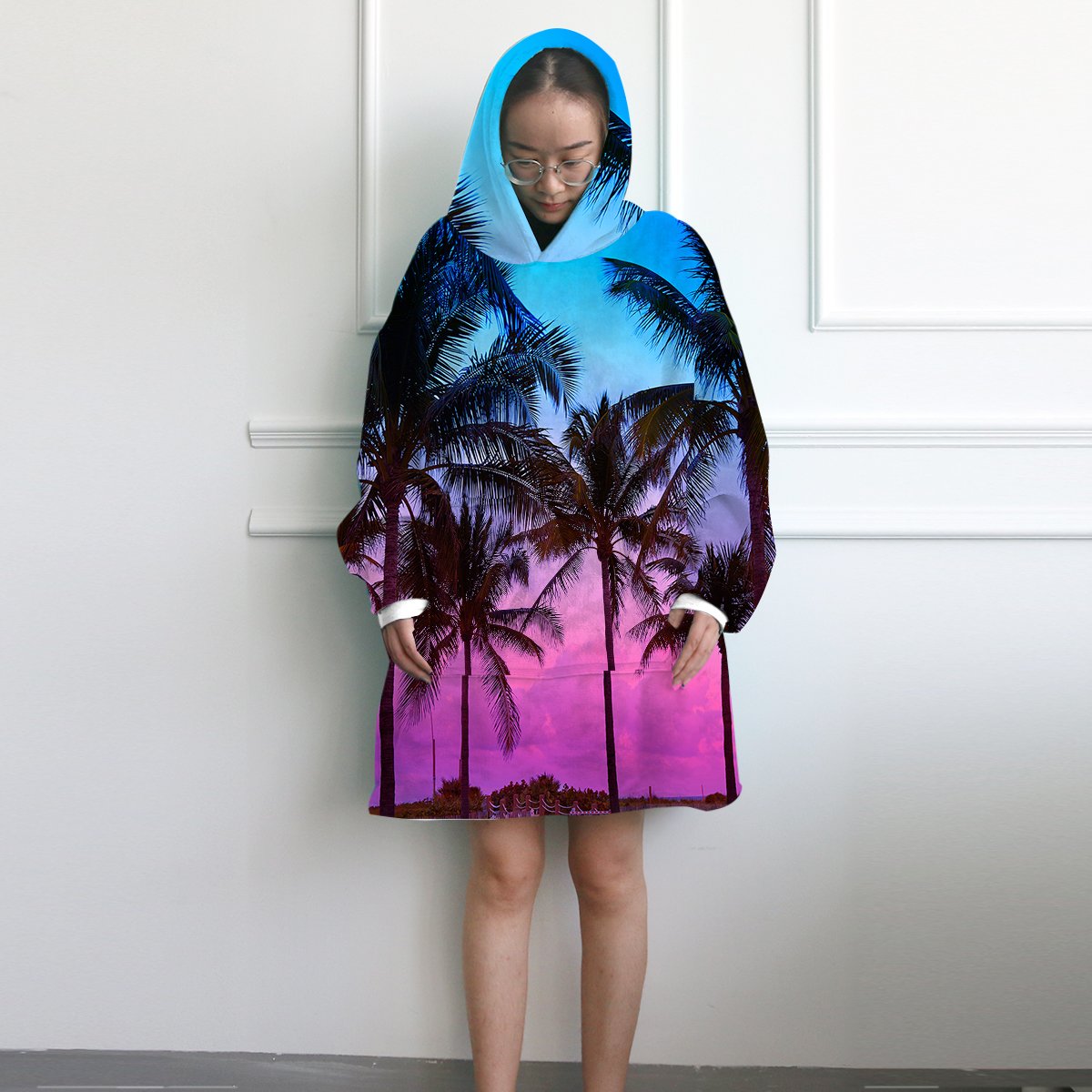 Tropical Skies Wearable Blanket Hoodie