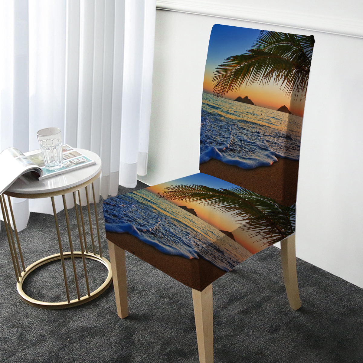 Tropical Sunset Chair Cover