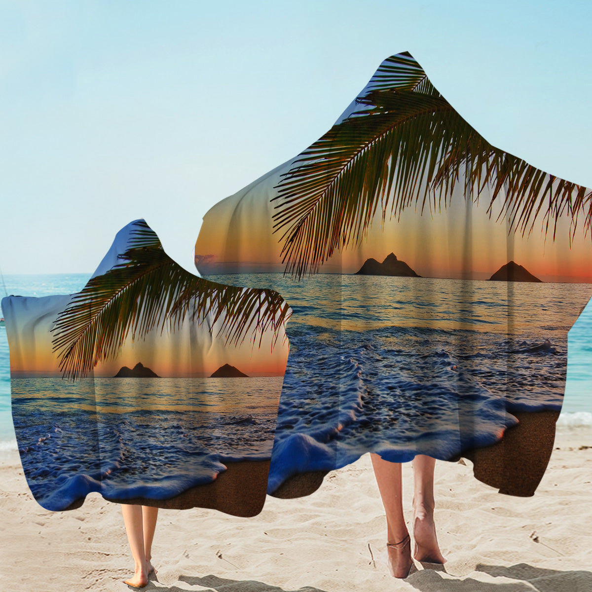 Tropical Sunset Hooded Towel