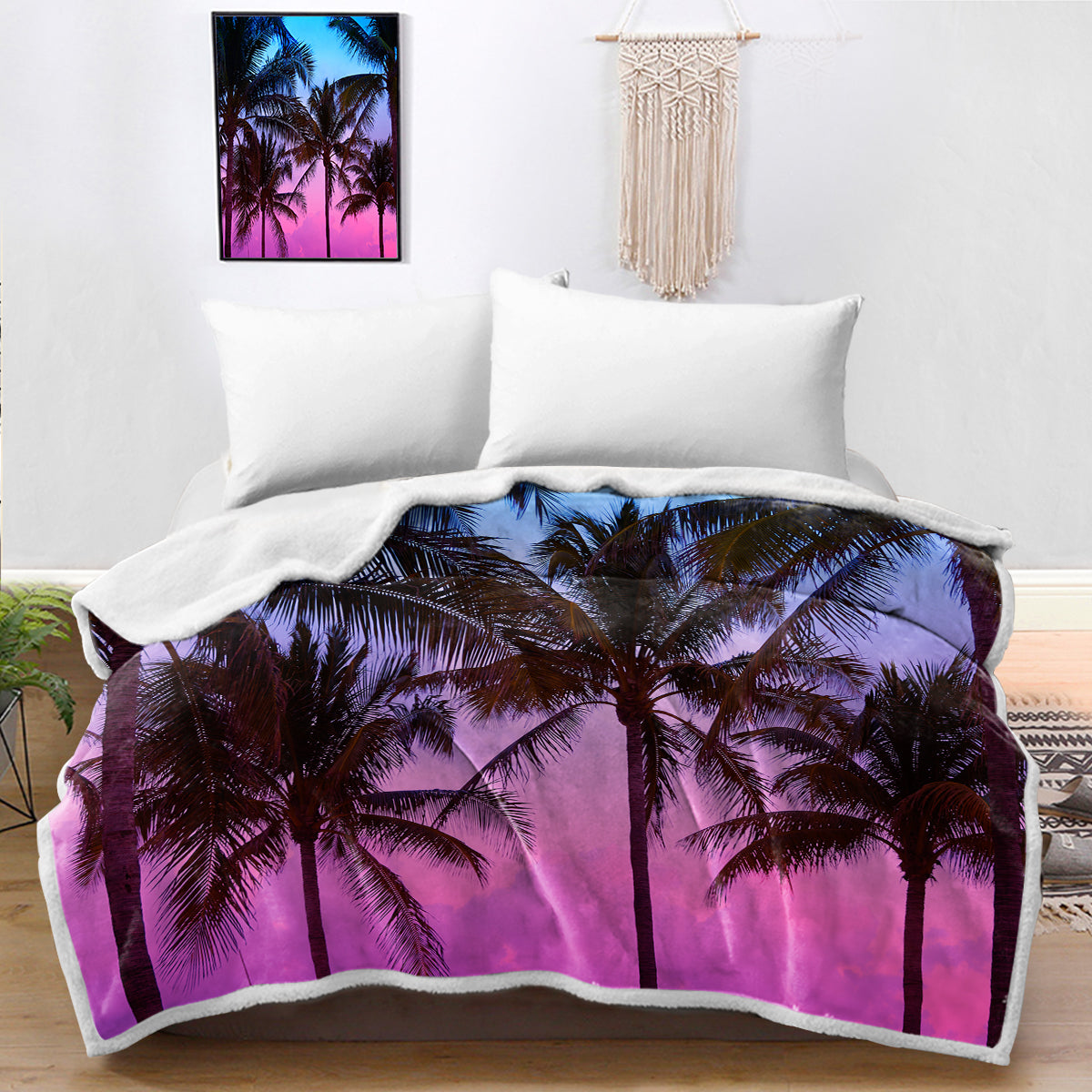 Tropical Sunset Bedspread Blanket