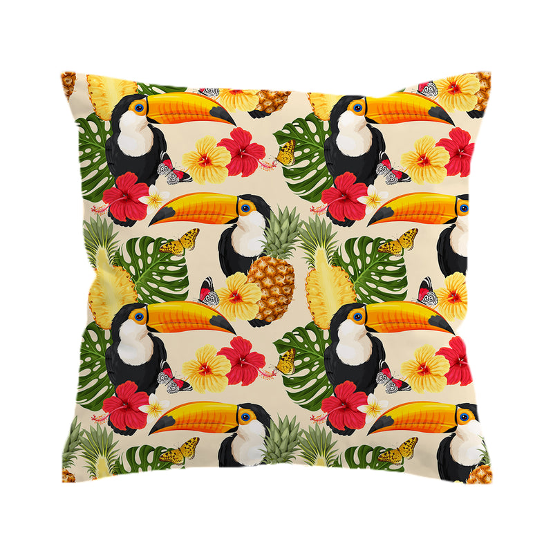 Tropical Toucan Pillow Cover