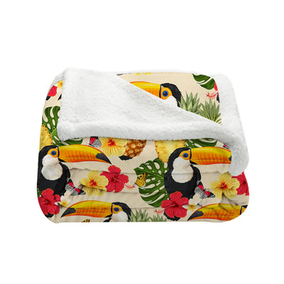 Tropical Toucan Bedspread Blanket
