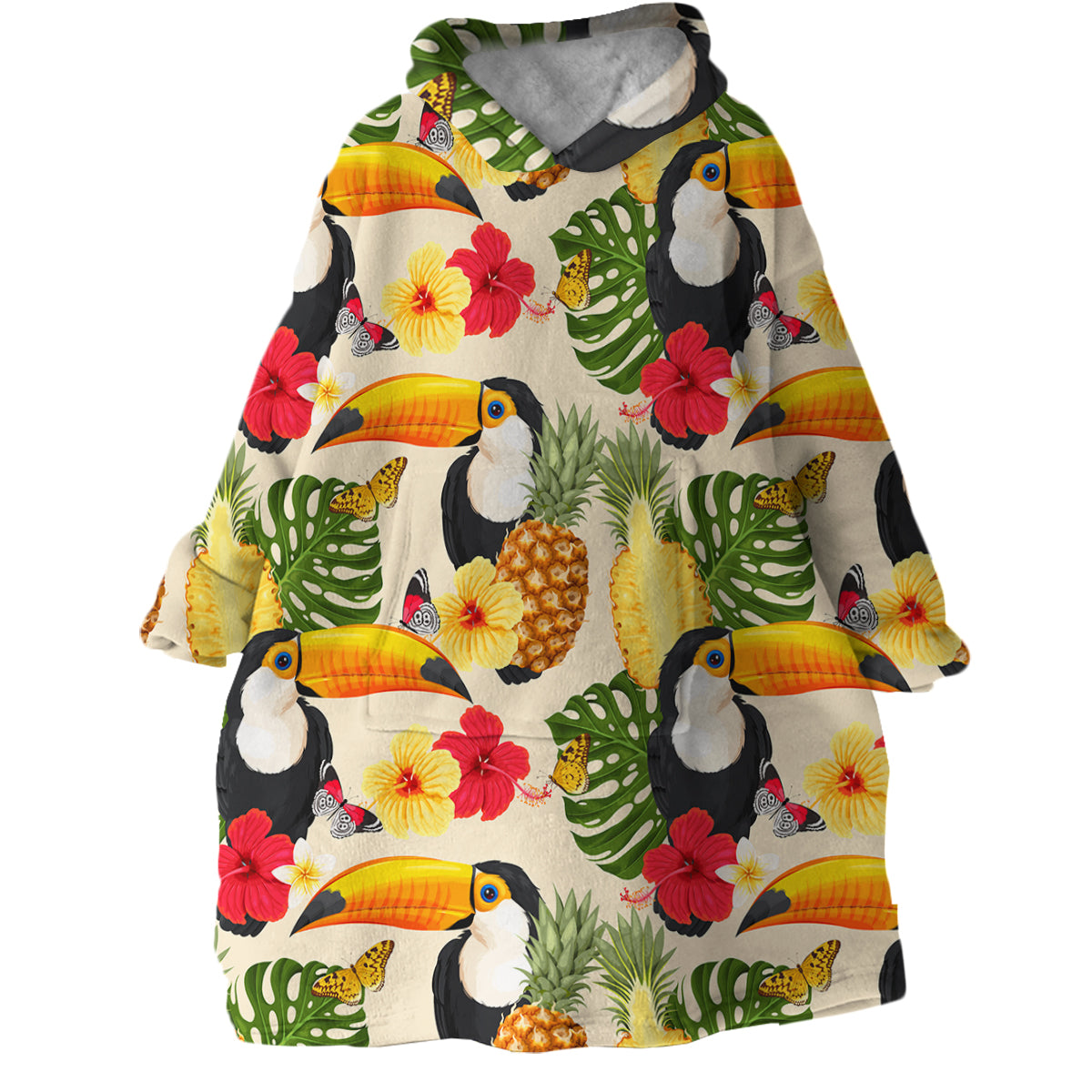 Tropical Toucan Wearable Blanket Hoodie