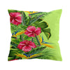 Tropical Weekend Green Pillow Cover