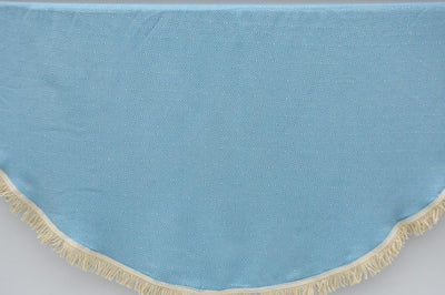 Turquoise 100% Cotton Round Beach Towel