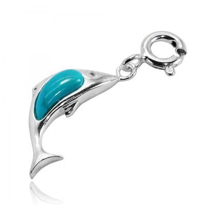 Turquoise Dolphin Charm