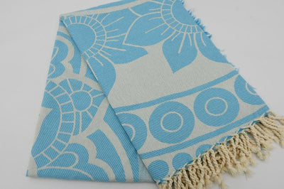 Turquoise Mandala 100% Cotton Towel