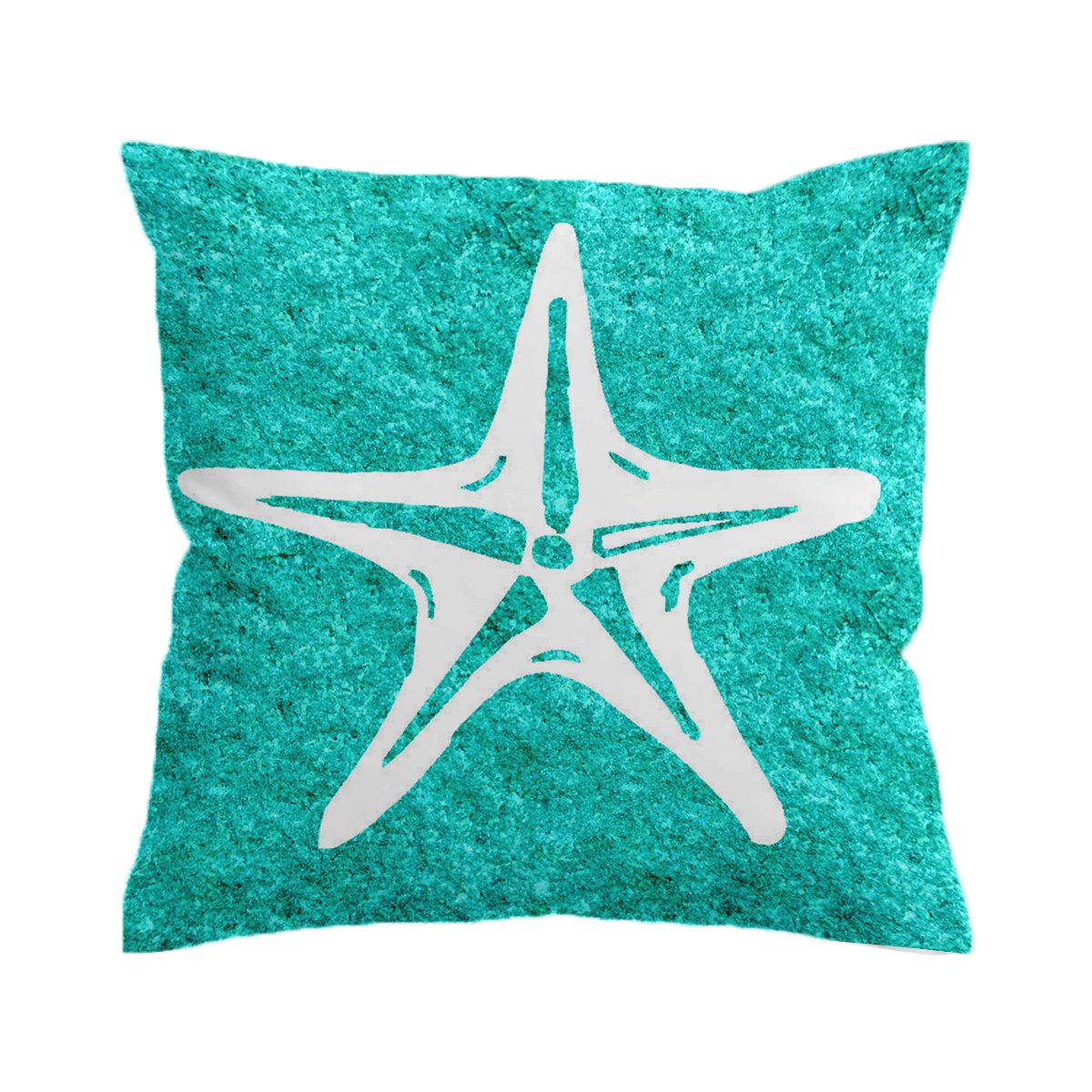 Turquoise Starfish Pillow Cover
