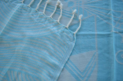 Turquoise Sunrise 100% Cotton Towel