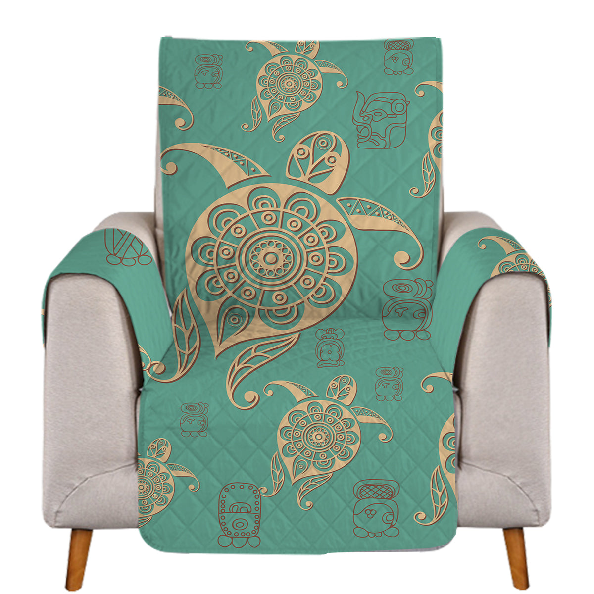 Turtles in Turquoise Sofa Cover