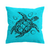 Turquoise Turtle Twist Pillow Cover