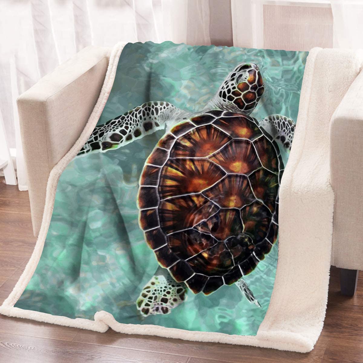 Turtle Chic Soft Sherpa Blanket