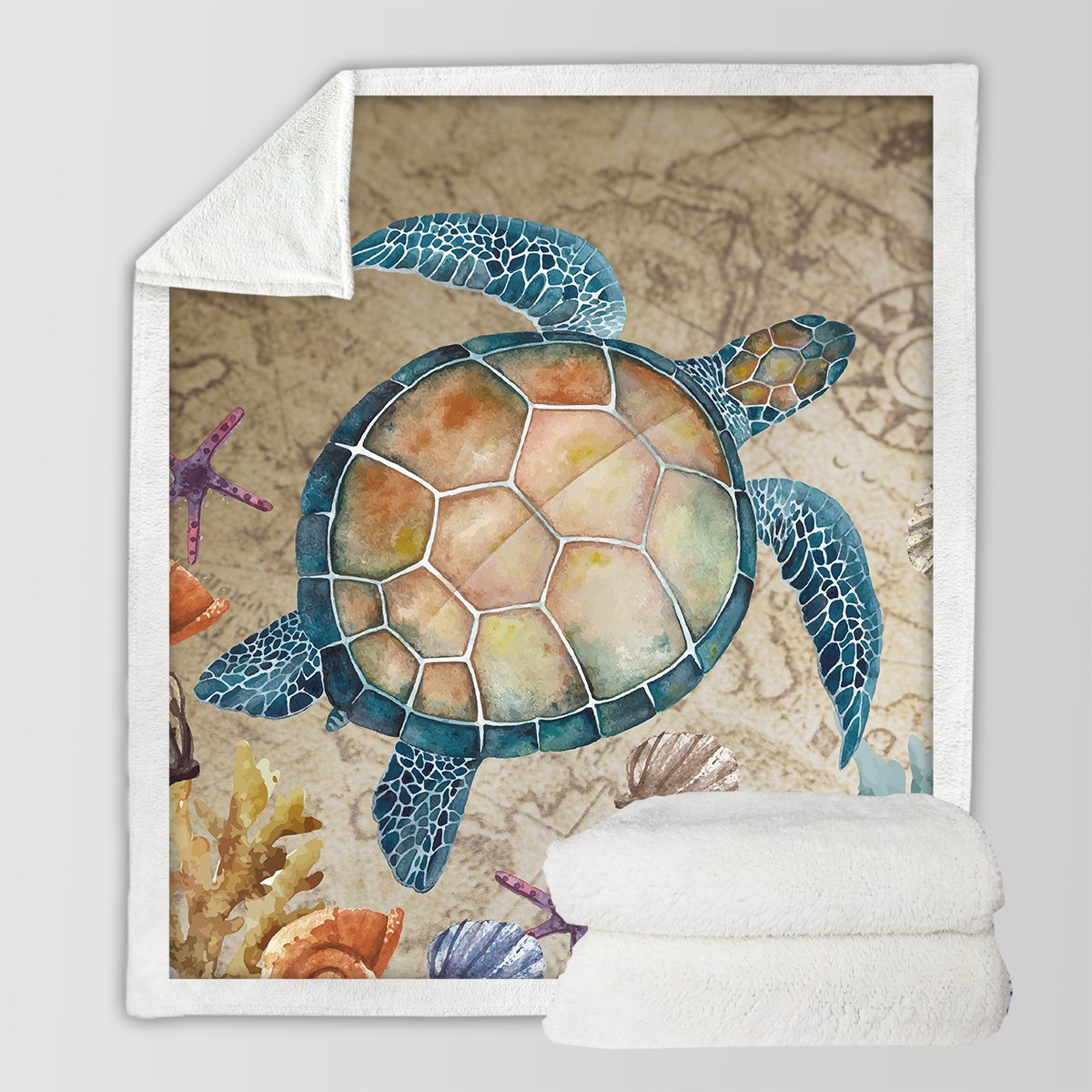 Turtle Island Soft Sherpa Blanket