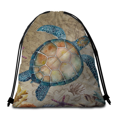 Turtle Island Towel + Backpack