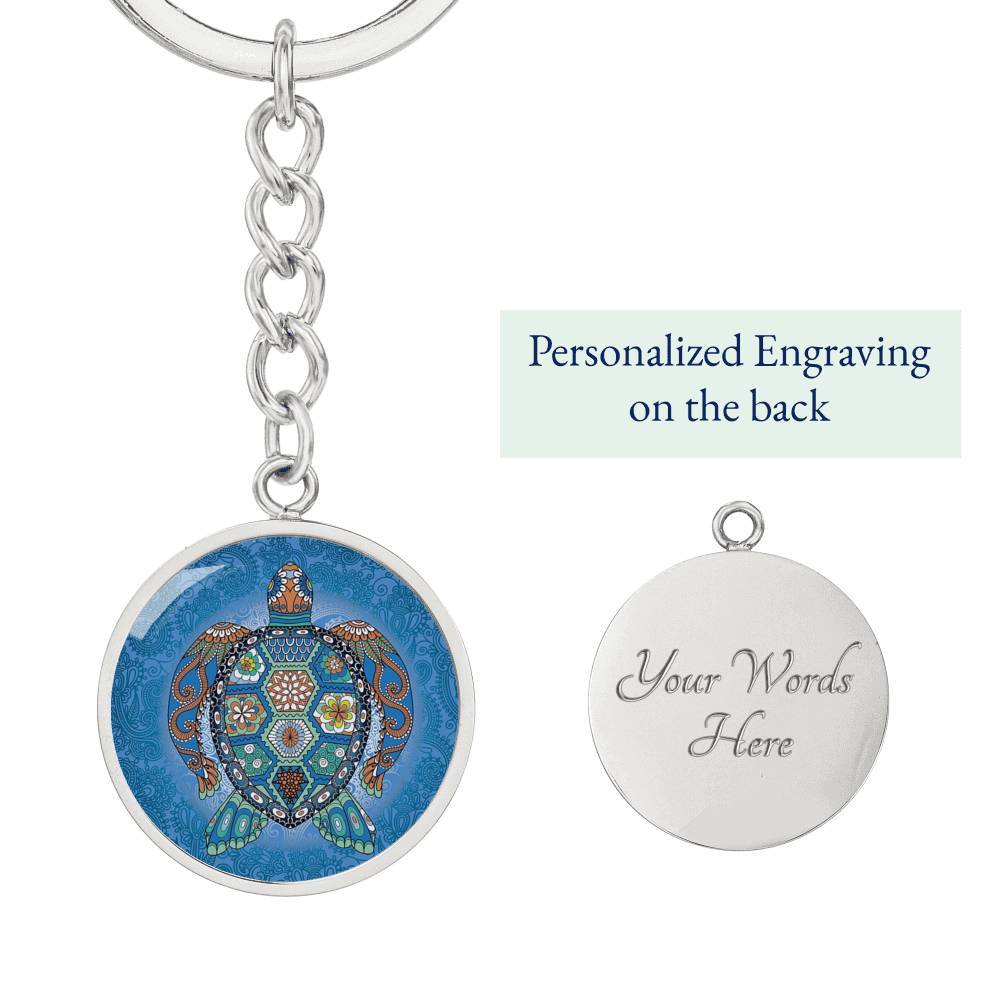 Turtle Totem Beachy Keychain