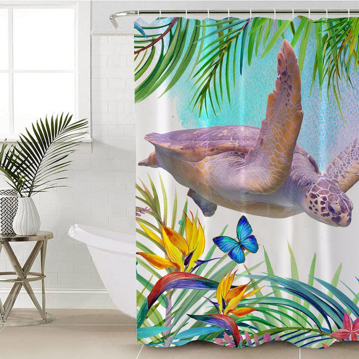 Turtle Tropics Shower Curtain