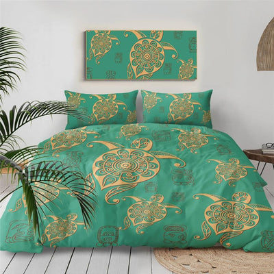 Turtles In Turquoise Bedding Set