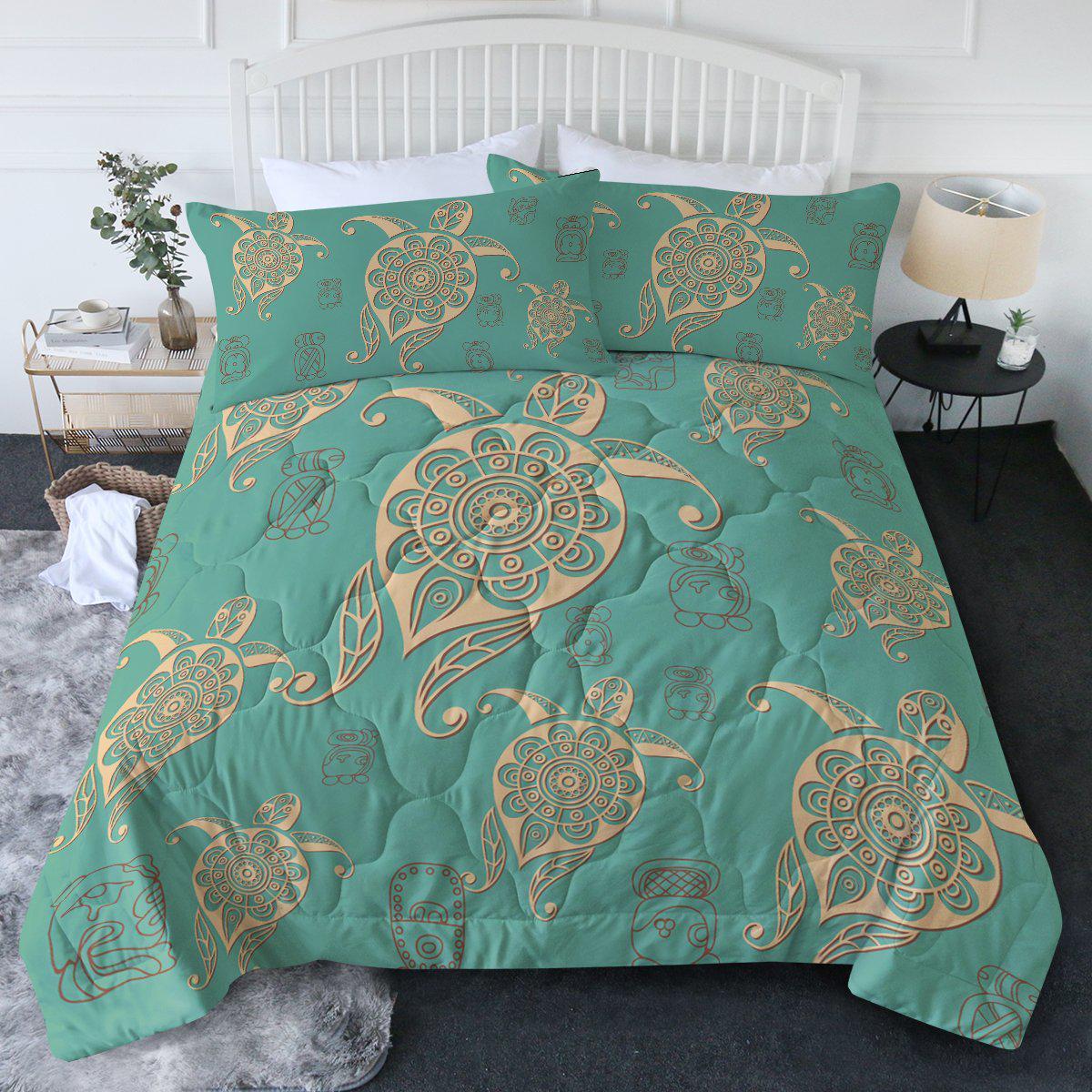 Turtles in Turquoise Comforter Set
