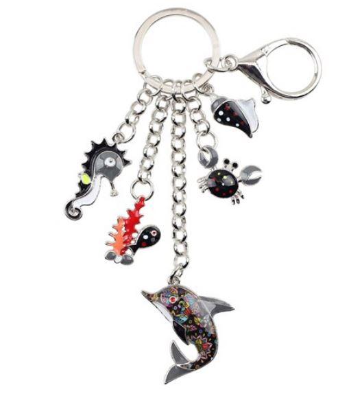 Under the Sea - Enamel Pendant Key Ring