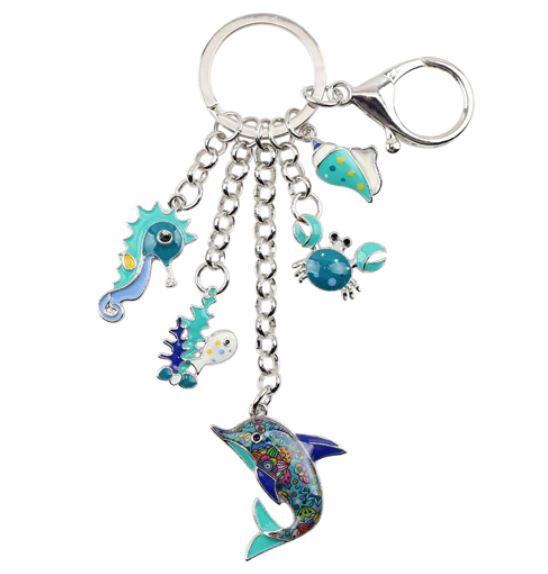 Under the Sea - Enamel Pendant Key Ring