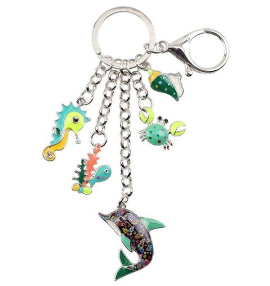 Under the Sea - Enamel Pendant Key Ring