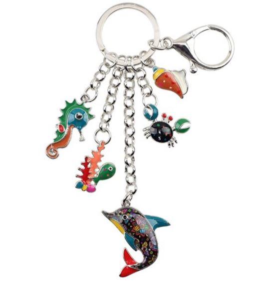 Under the Sea - Enamel Pendant Key Ring