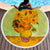 Van Gogh's Sunflowers Round Beach Towel