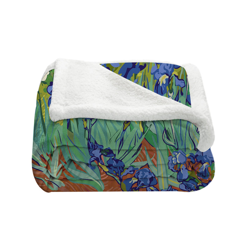 Van Gogh's Irises Bedspread Blanket