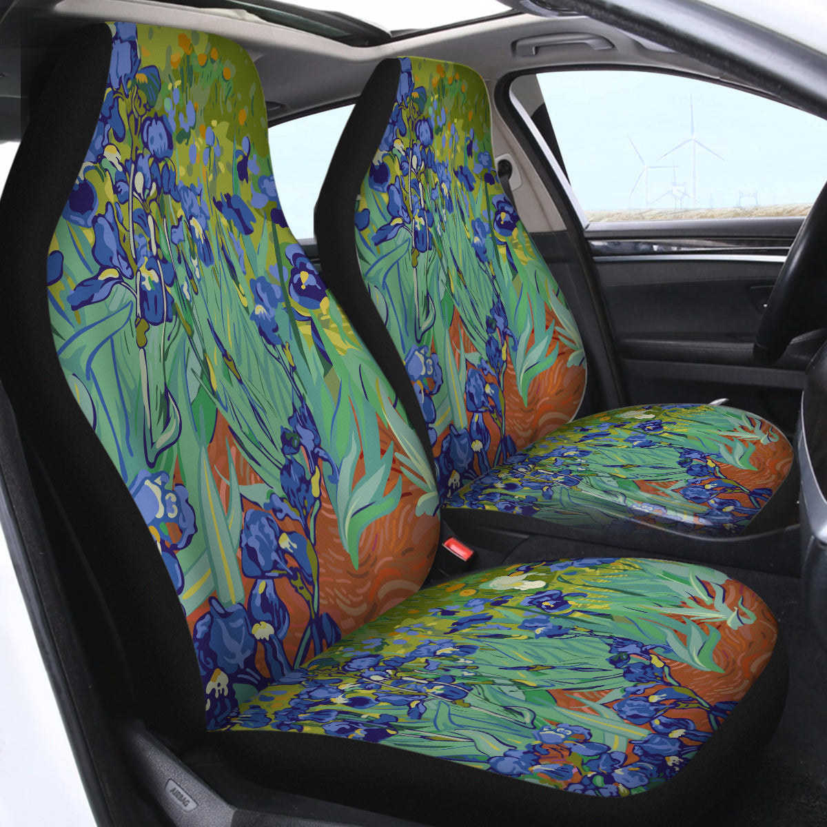 Van Gogh's Irises Car Seat Cover