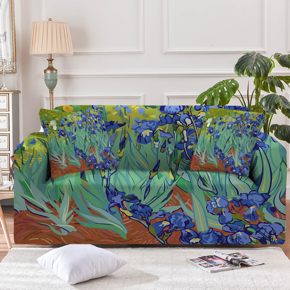 Van Gogh&#39;s Irises Couch Cover