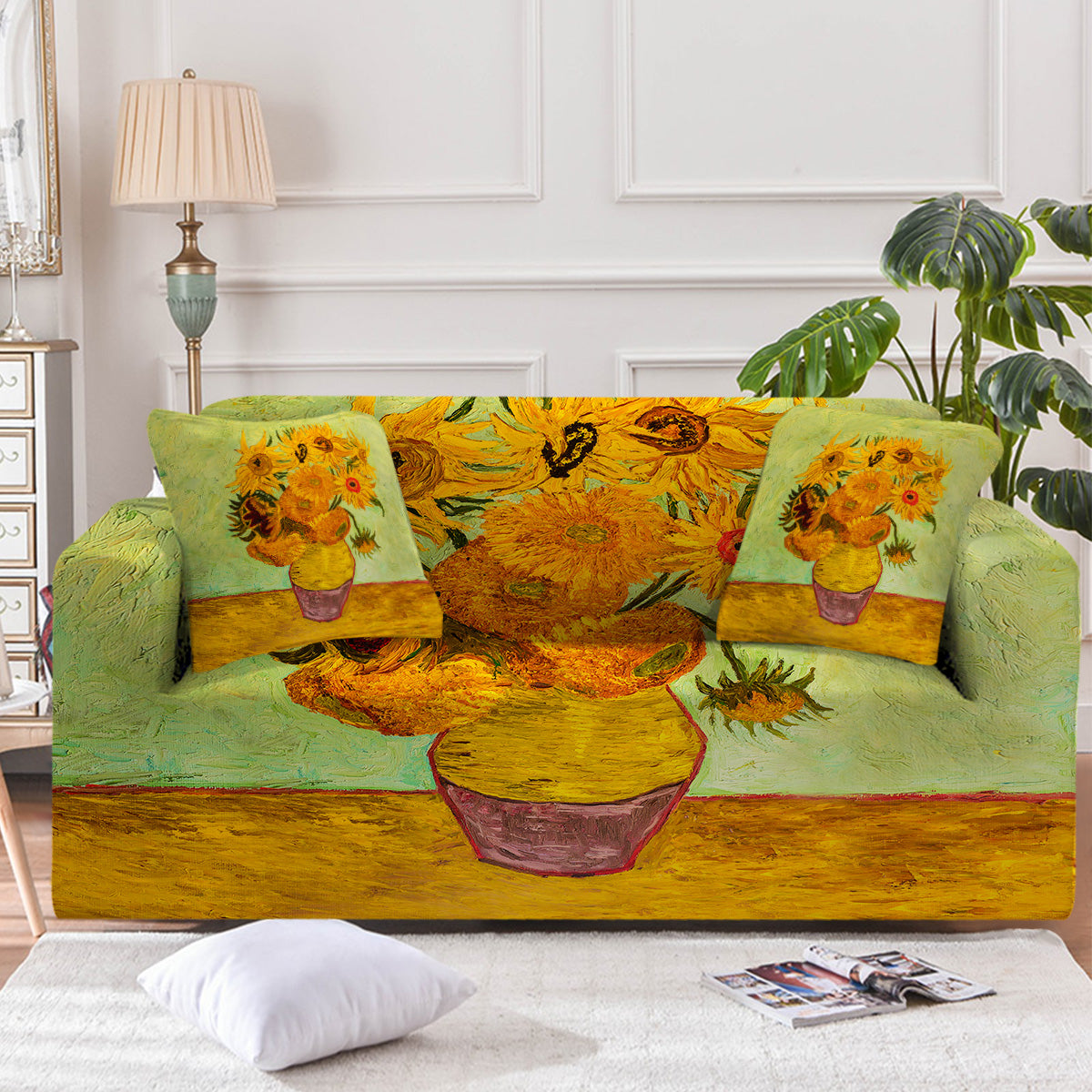 Van Gogh's Sunflowers Couch Cover