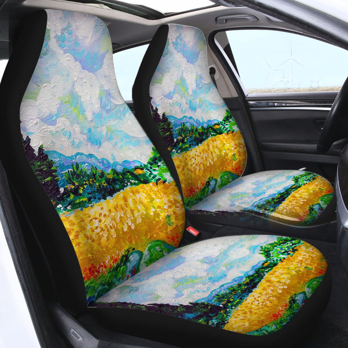 Van Gogh&#39;s Wheat Fields Car Seat Cover