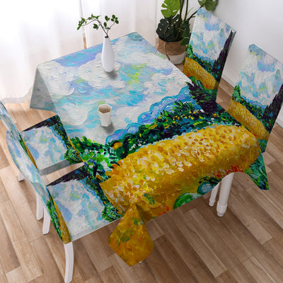 Van Gogh's Wheat Fields Chair Cover