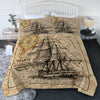 Vintage Nautical Map Comforter Set