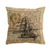 Vintage Nautical Map Pillow Cover