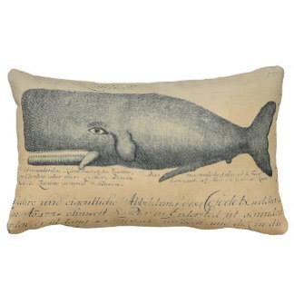 Vintage Whale Pillow Cover