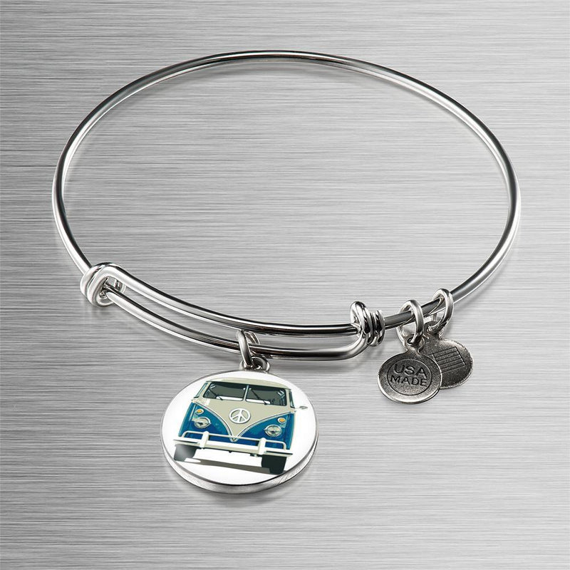 Volkswagen Blue Bus Bangle Bracelet