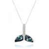 Whale Tail Abalone Shell Pendant Necklace