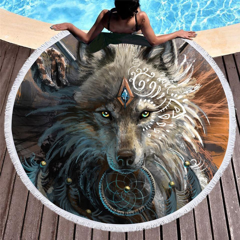 Wild Spirit Round Beach Towel Collection