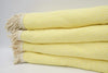 Yellow 100% Cotton Round Beach Towel